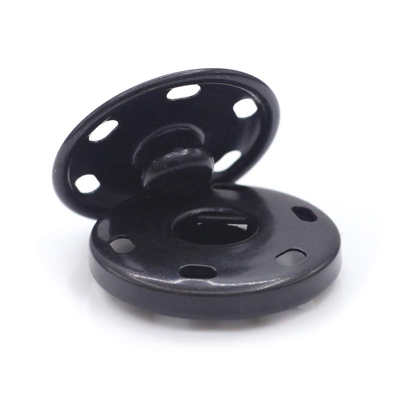 Enosea 55 Sets Sew-on Snap Buttons Metal Snap Fastener Durable Press Studs Buttons for Sewing Clothing, 4 Sizes (Black) - Image 5